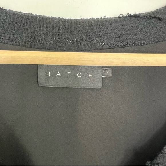 HATCH Maternity Black V Neck Long Sleeve Tent Dress Size Small - Picture 10 of 13